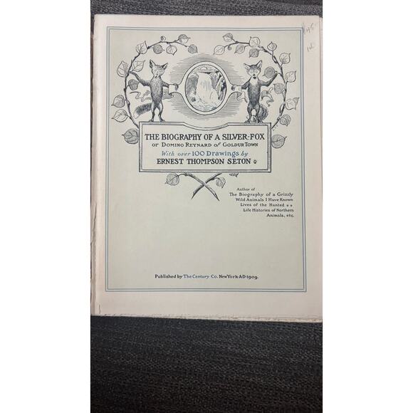 The Biography of a Silver Fox Ernest Thompson Seton Book 1909 100 Illustrations - Picture 5 of 13